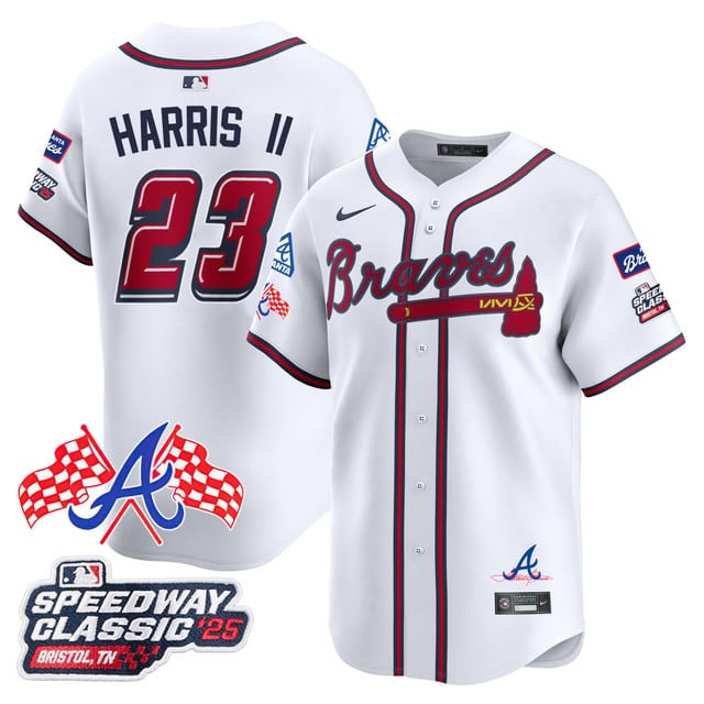 Personalized Men’s Atlanta Braves #23 Michael Harris II 2025 Speedway Classic Limited Jersey V1 All Stitched