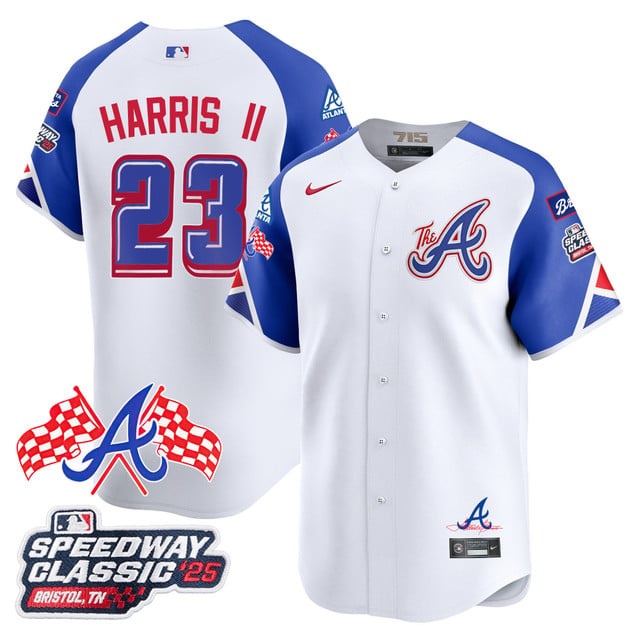 Personalized Men’s Atlanta Braves #23 Michael Harris II 2025 Speedway Classic Limited Jersey V1 All Stitched