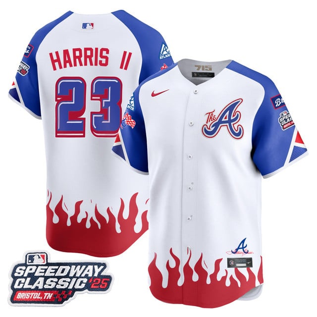Personalized Men’s Atlanta Braves #23 Michael Harris II 2025 Speedway Classic Limited Jersey V2 All Stitched