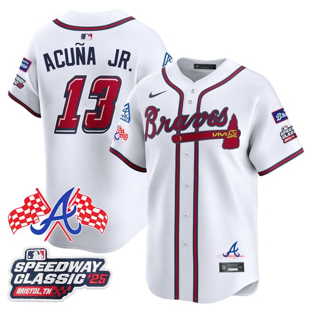 Personalized Men’s Atlanta Braves #13 Ronald Acuna Jr. 2025 Speedway Classic Limited Jersey V1 All Stitched