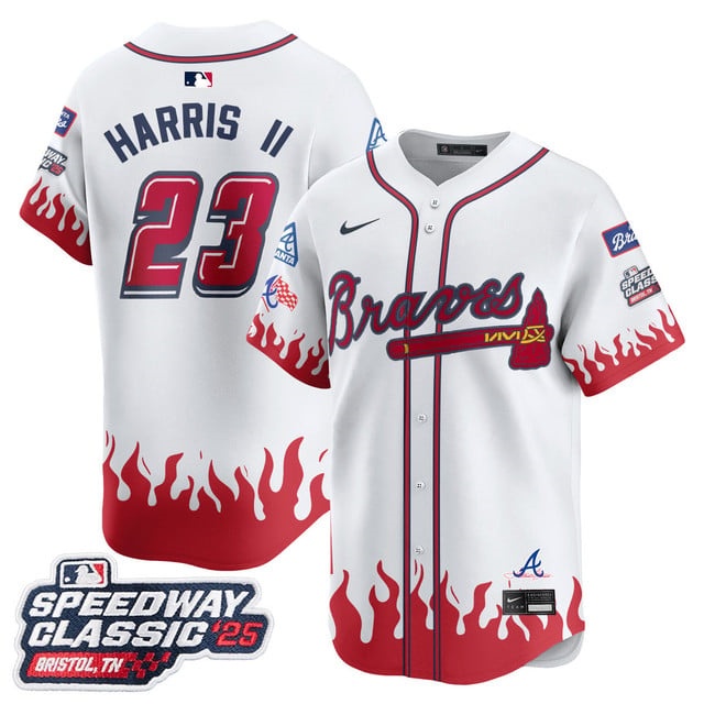 Personalized Men’s Atlanta Braves #23 Michael Harris II 2025 Speedway Classic Limited Jersey V2 All Stitched