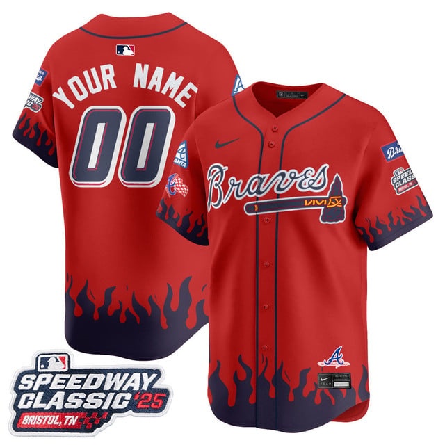 Personalized Custom Atlanta Braves 2025 Speedway Classic Limited Jersey V2 – All Stitched Red