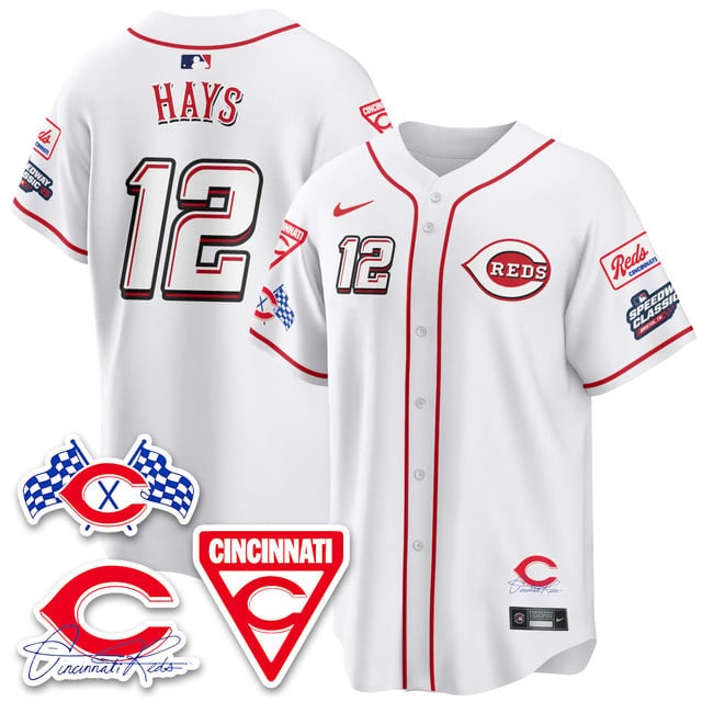 Personalized Men’s Cincinnati Reds #12 Austin Hays 2025 Speedway Limited Jersey V1 All Stitched