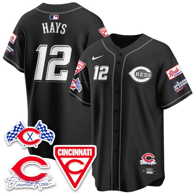 Personalized Men’s Cincinnati Reds #12 Austin Hays 2025 Speedway Limited Jersey V1 All Stitched