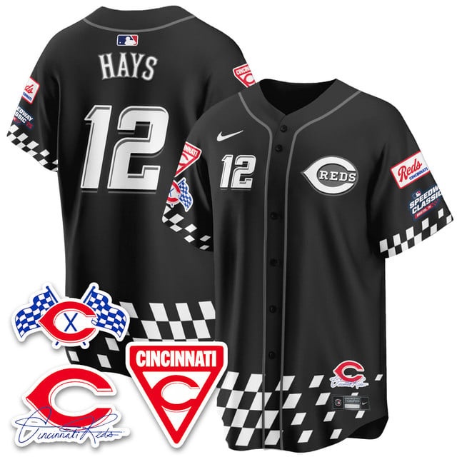 Personalized Men’s Cincinnati Reds #12 Austin Hays 2025 Speedway Limited Jersey V2 All Stitched