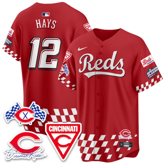 Personalized Men’s Cincinnati Reds #12 Austin Hays 2025 Speedway Limited Jersey V2 All Stitched