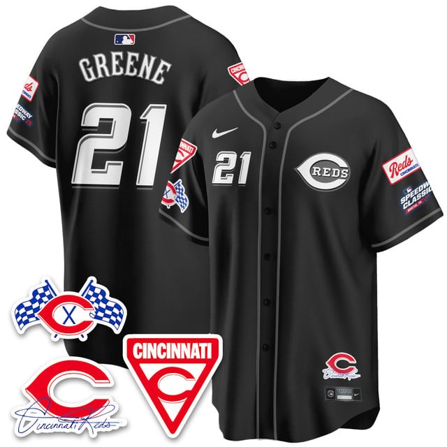 Personalized Men’s Cincinnati Reds #21 Hunter Greene 2025 Speedway Limited Jersey V1 All Stitched