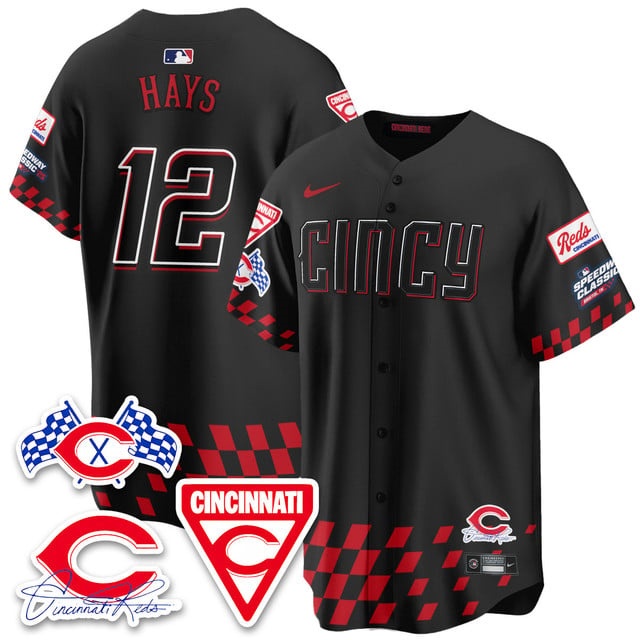 Personalized Men’s Cincinnati Reds #12 Austin Hays 2025 Speedway Limited Jersey V2 All Stitched