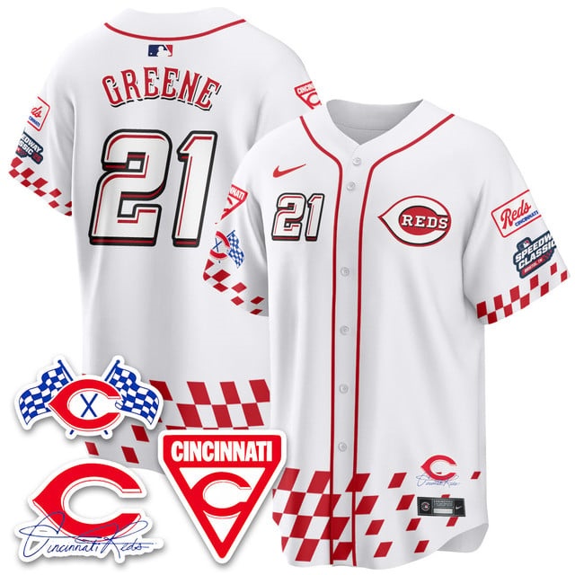 Personalized Men’s Cincinnati Reds #21 Hunter Greene 2025 Speedway Limited Jersey V2 All Stitched
