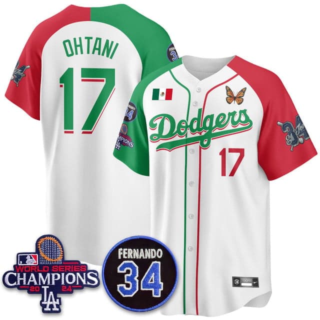 Personalized Men’s Los Angeles Dodgers #17 Shohei Ohtani Mexican For 34 Jersey All Stitched