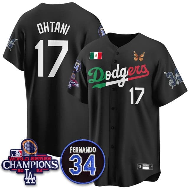 Personalized Men’s Los Angeles Dodgers #17 Shohei Ohtani Mexican For 34 Jersey All Stitched