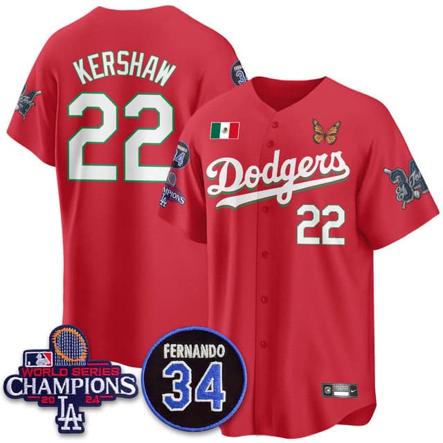 Personalized Men’s Los Angeles Dodgers #22 Clayton Kershaw Mexican For 34 Jersey All Stitched