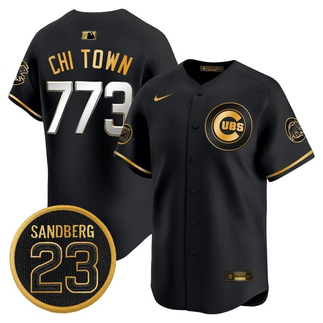 Personalized Men’s Chicago Cubs ‘Ryne Sandberg Tribute’ Premier Limited Jersey V2 All Stitched #773 Chi Town