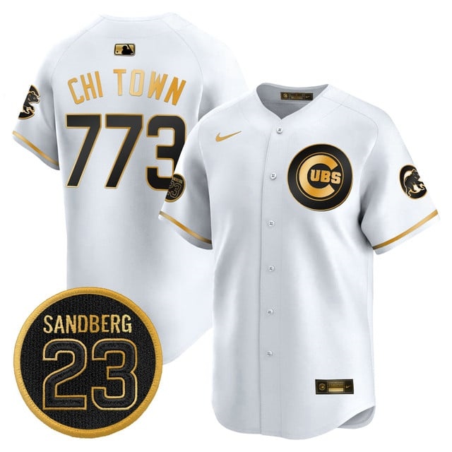 Personalized Men’s Chicago Cubs ‘Ryne Sandberg Tribute’ Premier Limited Jersey V2 All Stitched #773 Chi Town