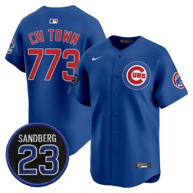 Personalized Men’s Chicago Cubs ‘Ryne Sandberg Tribute’ Premier Limited Jersey V2 All Stitched #773 Chi Town