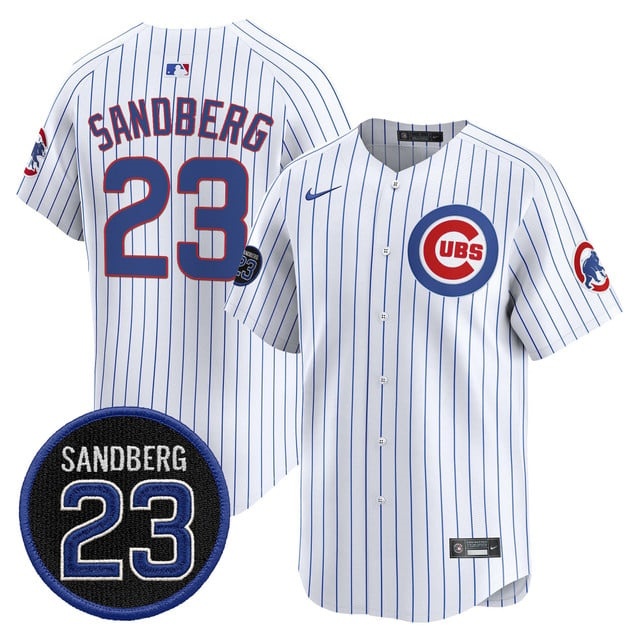 Personalized Men’s Chicago Cubs ‘Ryne Sandberg Tribute’ Premier Limited Jersey V2 All Stitched #23 Ryne Sandberg