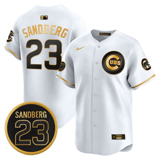 Personalized Men’s Chicago Cubs ‘Ryne Sandberg Tribute’ Premier Limited Jersey V2 All Stitched #23 Ryne Sandberg