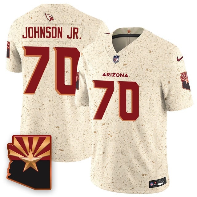 Personalized Men’s Arizona Cardinals #70 Paris Johnson Jr. F.U.S.E. Limited Rivalry Series Jersey