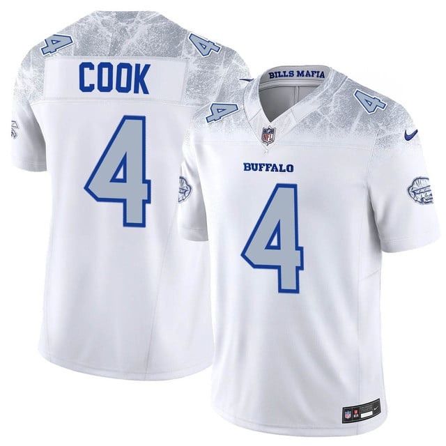 Personalized Men’s Buffalo Bills #4 James Cook F.U.S.E. Limited Rivalry Series Jersey