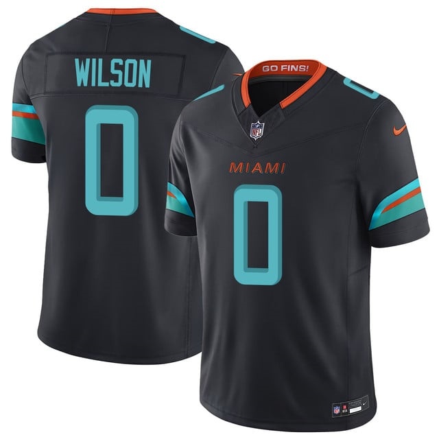 Personalized Men’s Miami Dolphins #0 Zach Wilson F.U.S.E. Limited Rivalry Series Jersey