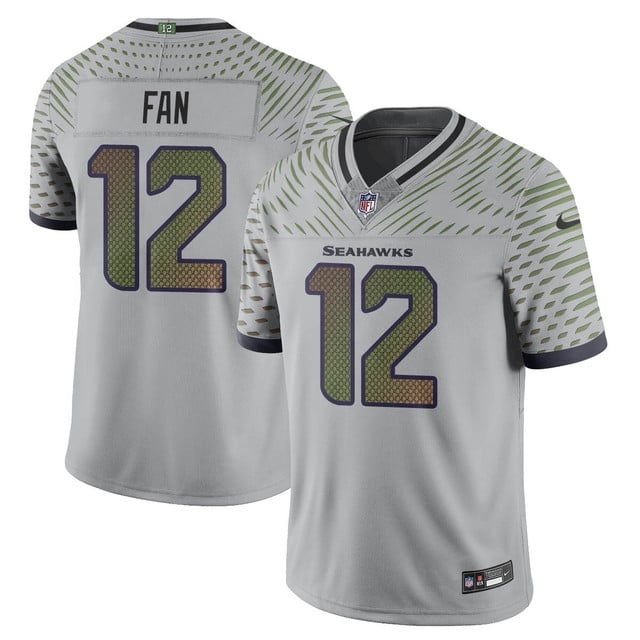 Personalized Men’s Seattle Seahawks #12 Fan F.U.S.E. Limited Rivalry Series Jersey