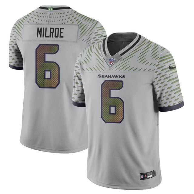 Personalized Men’s Seattle Seahawks #6 Jalen Milroe F.U.S.E. Limited Rivalry Series Jersey