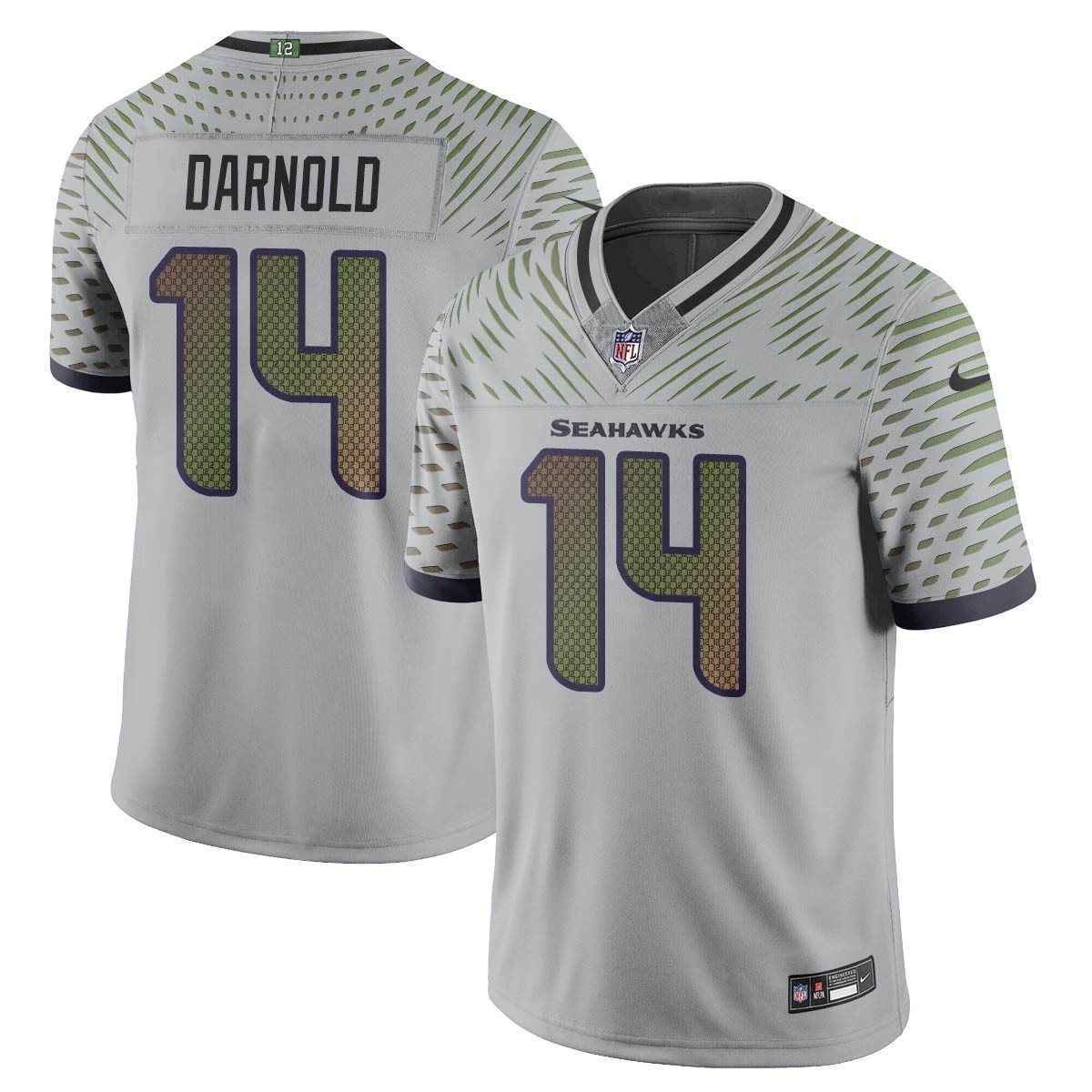 Personalized Men’s Seattle Seahawks #14 Sam Darnold F.U.S.E. Limited Rivalry Series Jersey