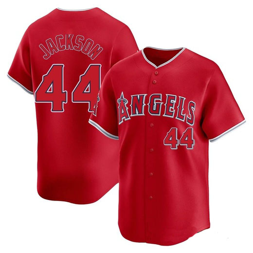 Personalized Men’s Los Angeles #44 Angels Reggie Jackson Red Alternate Jersey Limited