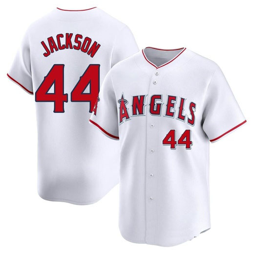 Personalized Youth Los Angeles #44 Angels Reggie Jackson White Home Jersey Limited