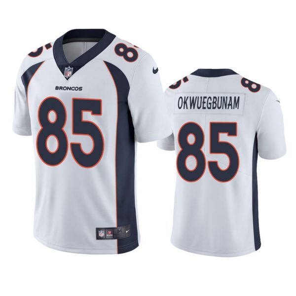 Personalized Men’s Albert Okwuegbunam Denver Broncos Limited Footbal Jersey White