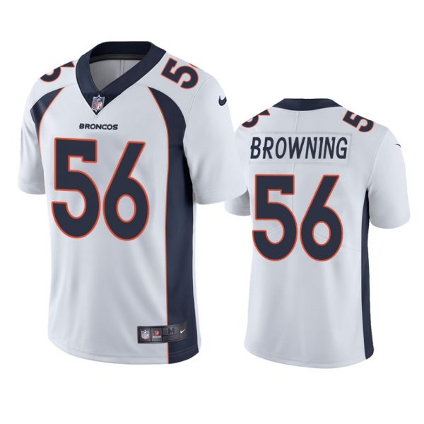 Personalized Men’s Baron Browning Denver Broncos Limited Footbal Jersey White