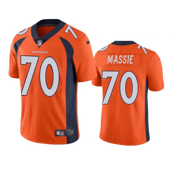 Personalized Men’s Bobby Massie Denver Broncos Limited Footbal Jersey Orange