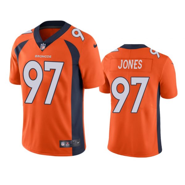Personalized Men’s D.J. Jones Denver Broncos Limited Footbal Jersey Orange