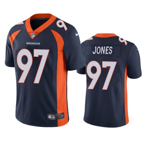 Personalized Men’s D.J. Jones Denver Broncos Limited Footbal Jersey Navy