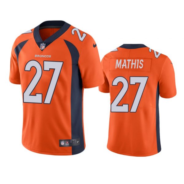 Personalized Men’s Damarri Mathis Denver Broncos Limited Footbal Jersey Orange