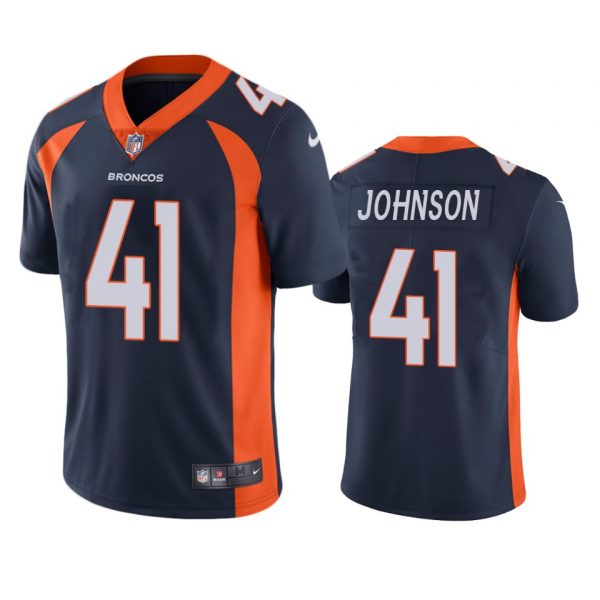 Personalized Men’s Jamar Johnson Denver Broncos Limited Footbal Jersey Navy