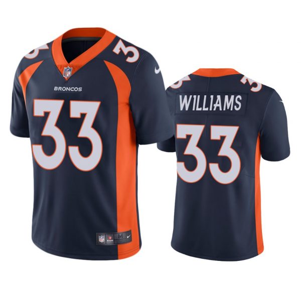 Personalized Men’s Javonte Williams Denver Broncos Limited Footbal Jersey Navy