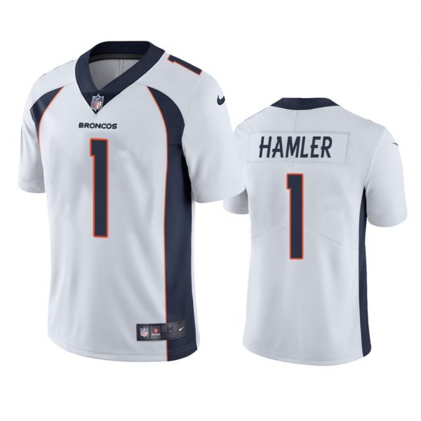 Personalized Men’s K.J. Hamler Denver Broncos Limited Footbal Jersey White