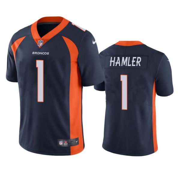Personalized Men’s K.J. Hamler Denver Broncos Limited Footbal Jersey Navy