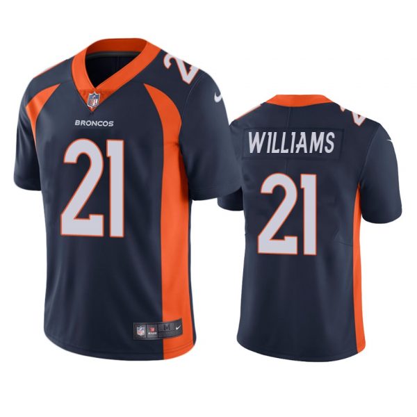 Personalized Men’s K’Waun Williams Denver Broncos Limited Footbal Jersey Navy