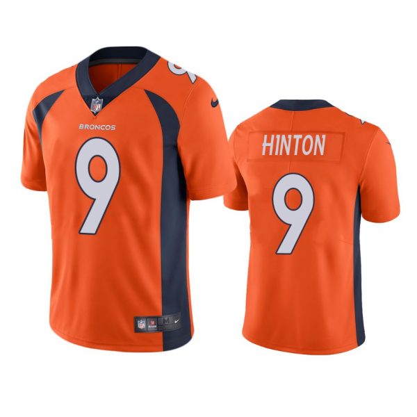 Personalized Men’s Kendall Hinton Denver Broncos Limited Footbal Jersey Orange