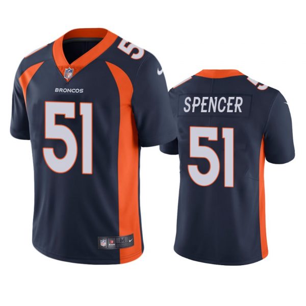 Personalized Men’s Marquiss Spencer Denver Broncos Limited Footbal Jersey Navy