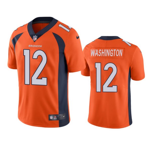 Personalized Men’s Montrell Washington Denver Broncos Limited Footbal Jersey Orange