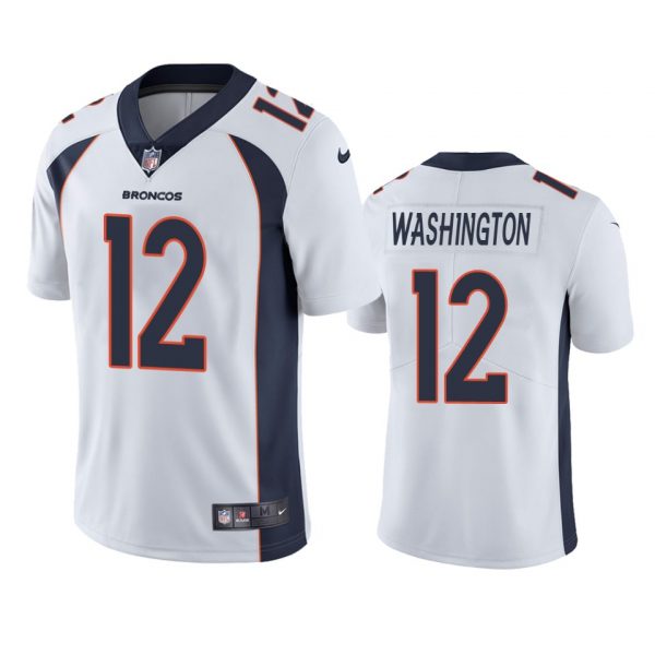 Personalized Men’s Montrell Washington Denver Broncos Limited Footbal Jersey White