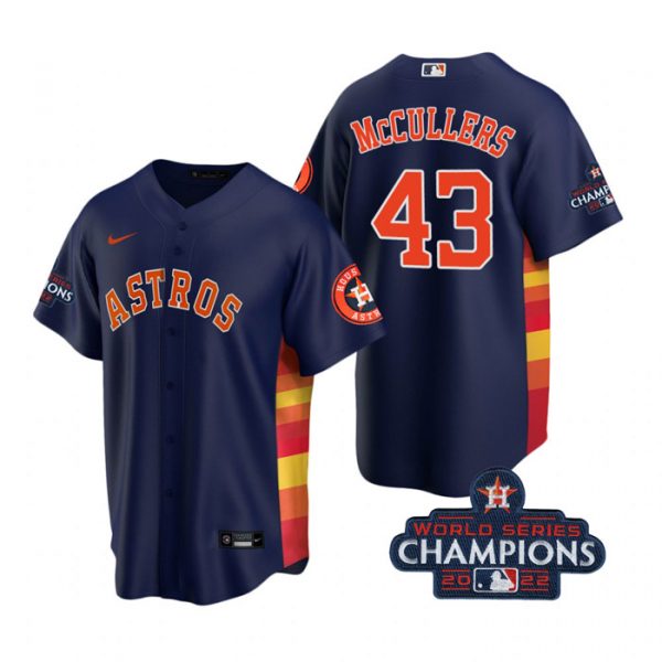 Personalized Youth Lance Mccullers Houston Astros 2022 World Series Champions Navy Stitched Jersey
