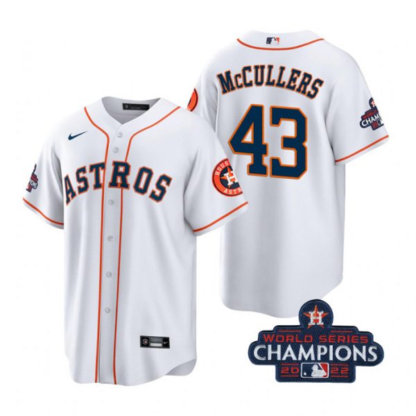 Personalized Youth Lance Mccullers Houston Astros 2022 World Series Champions White Stitched Jersey