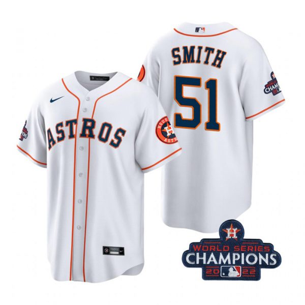 Personalized Youth Will Smith Houston Astros 2022 World Series Champions White Stitched Jersey