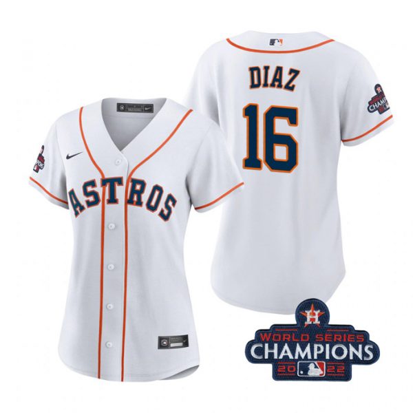 Personalized Women’s Aledmys Diaz Houston Astros 2022 World Series Champions White Stitched Jersey