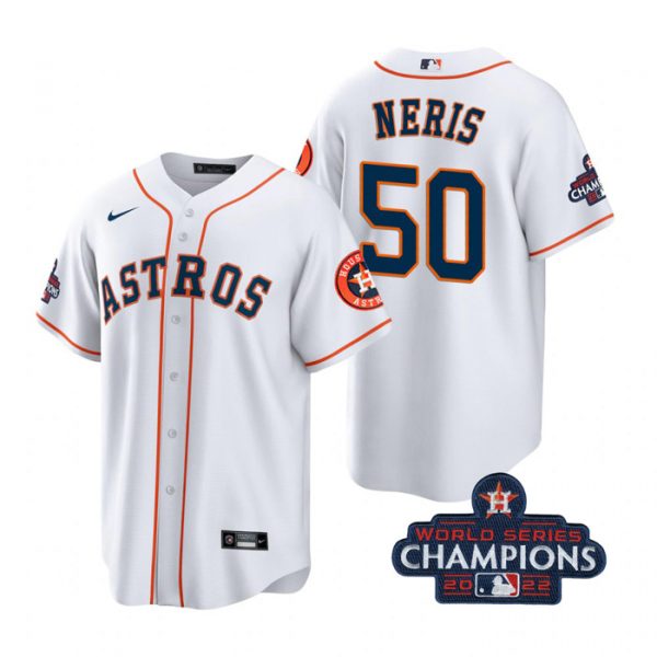 Personalized Men’s Hector Neris Houston Astros 2022 World Series Champions White Stitched Jersey