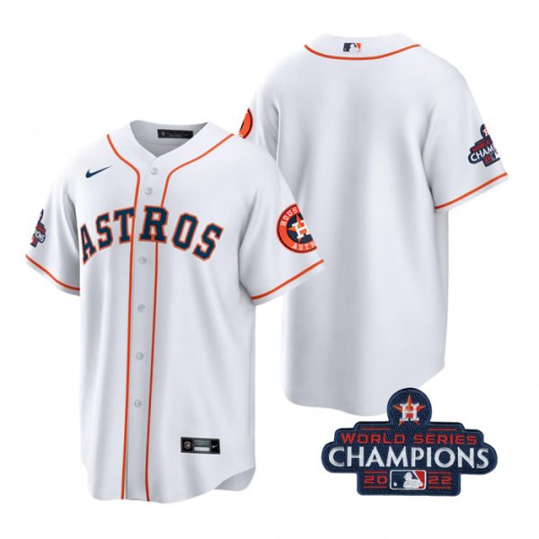 Personalized Men’s Blank Houston Astros 2022 World Series Champions White Stitched Jersey